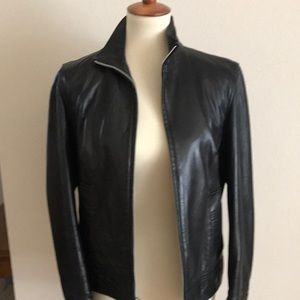 Banana Republic Vintage Black Leather Moto Women's Jacket